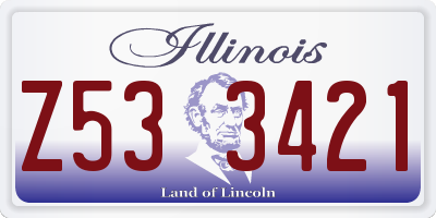 IL license plate Z533421