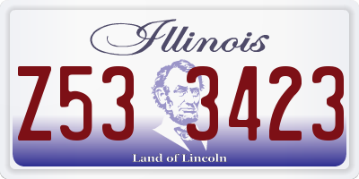 IL license plate Z533423