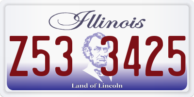 IL license plate Z533425