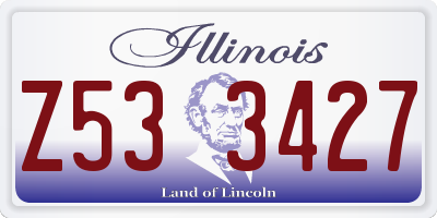 IL license plate Z533427