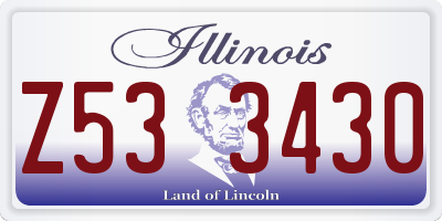 IL license plate Z533430