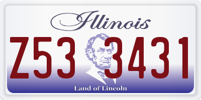 IL license plate Z533431