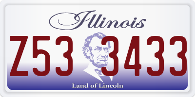 IL license plate Z533433