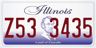 IL license plate Z533435