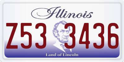 IL license plate Z533436