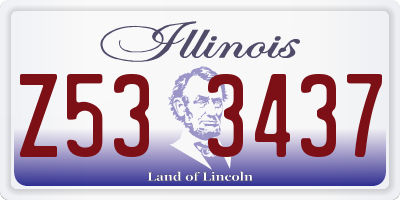 IL license plate Z533437