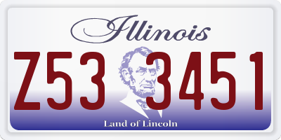 IL license plate Z533451