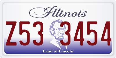 IL license plate Z533454