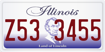IL license plate Z533455