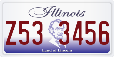 IL license plate Z533456