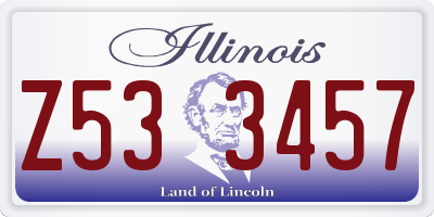 IL license plate Z533457