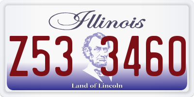 IL license plate Z533460