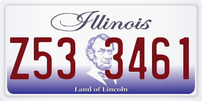 IL license plate Z533461