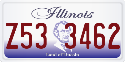 IL license plate Z533462