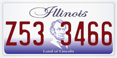 IL license plate Z533466