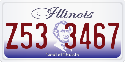 IL license plate Z533467