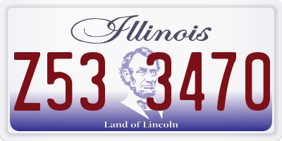 IL license plate Z533470
