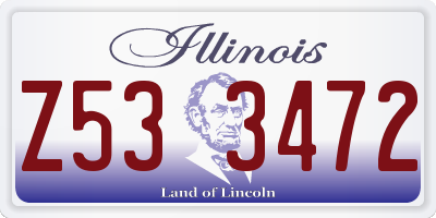 IL license plate Z533472