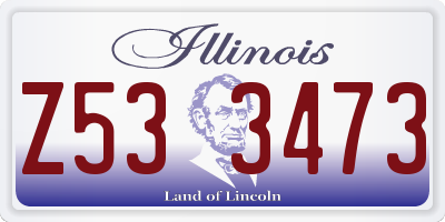IL license plate Z533473