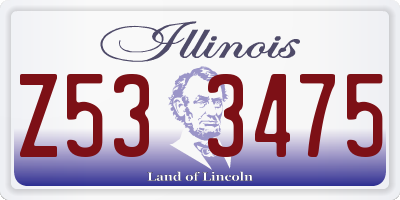 IL license plate Z533475