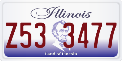 IL license plate Z533477