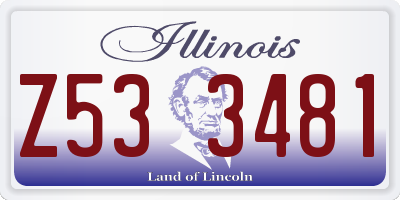IL license plate Z533481