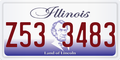 IL license plate Z533483