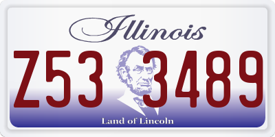 IL license plate Z533489