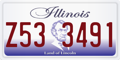 IL license plate Z533491