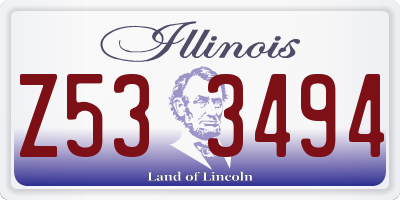 IL license plate Z533494