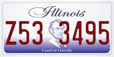 IL license plate Z533495