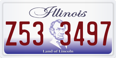 IL license plate Z533497