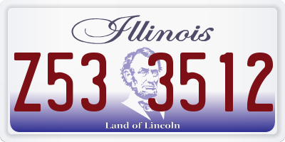 IL license plate Z533512