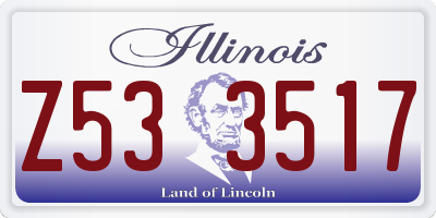 IL license plate Z533517