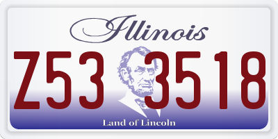 IL license plate Z533518