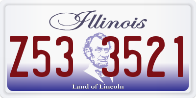 IL license plate Z533521