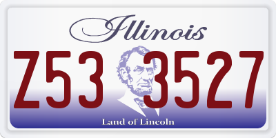 IL license plate Z533527