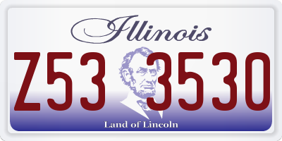IL license plate Z533530