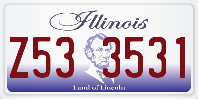 IL license plate Z533531