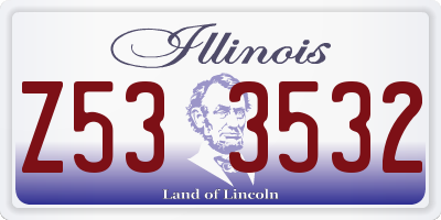 IL license plate Z533532