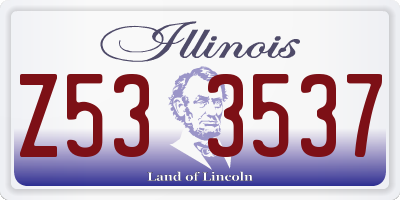 IL license plate Z533537