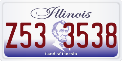 IL license plate Z533538
