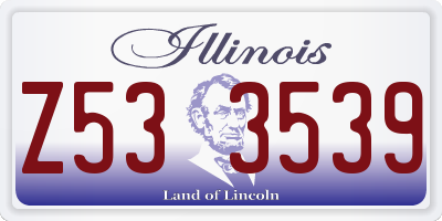 IL license plate Z533539