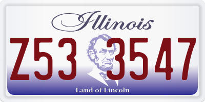 IL license plate Z533547