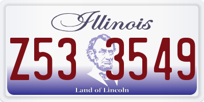IL license plate Z533549