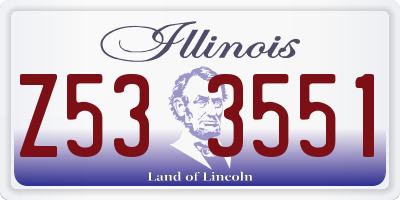 IL license plate Z533551