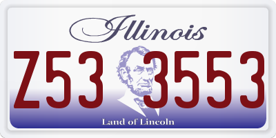 IL license plate Z533553