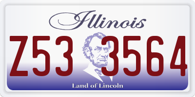 IL license plate Z533564