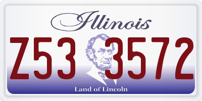IL license plate Z533572