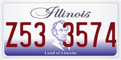 IL license plate Z533574